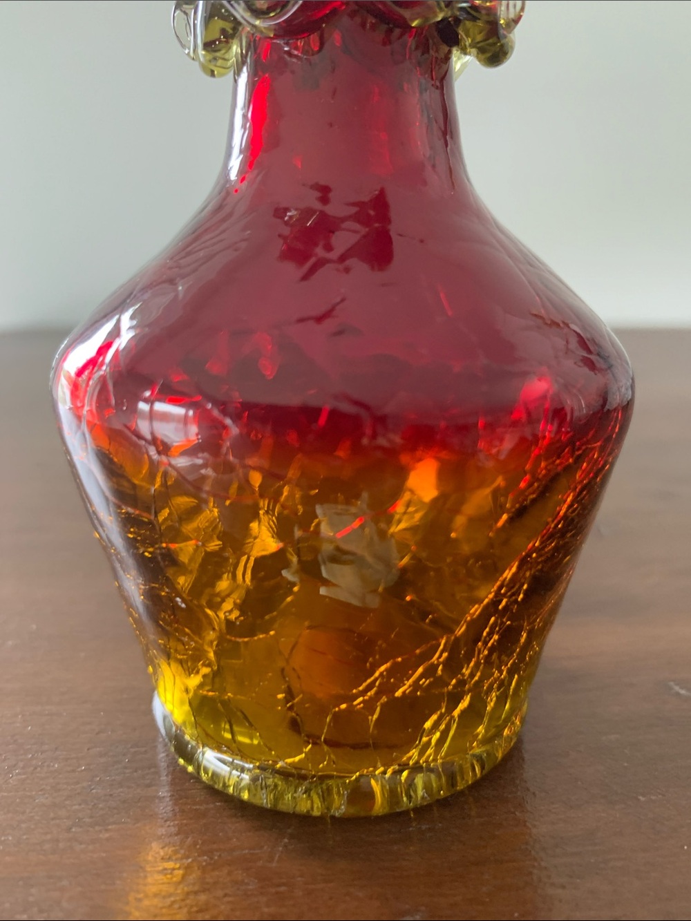 Crackle  Glass Vase - Picture 7 of 11